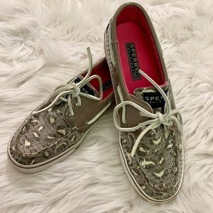 Sperry Top Sider Bahama Grieg Leopard Sequin